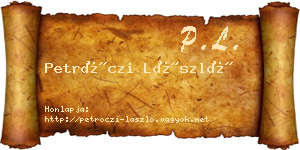 Petróczi László névjegykártya